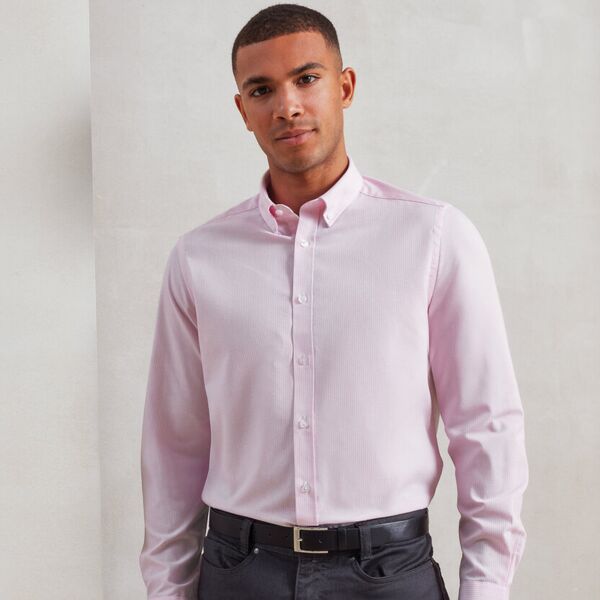 Cotton-rich Oxford stripes shirt Thumbnail