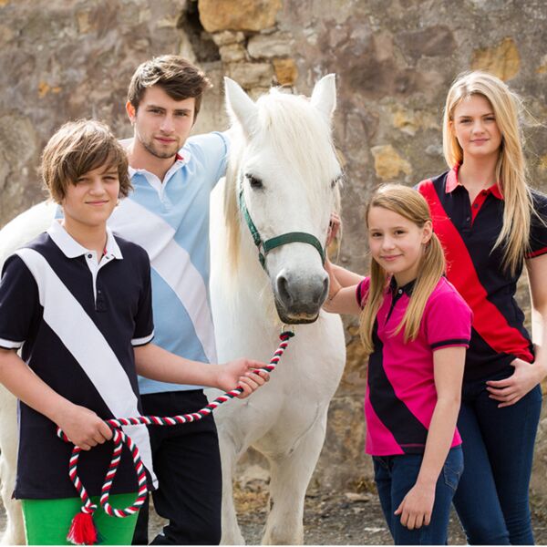 Kids diagonal stripe polo - fc Thumbnail