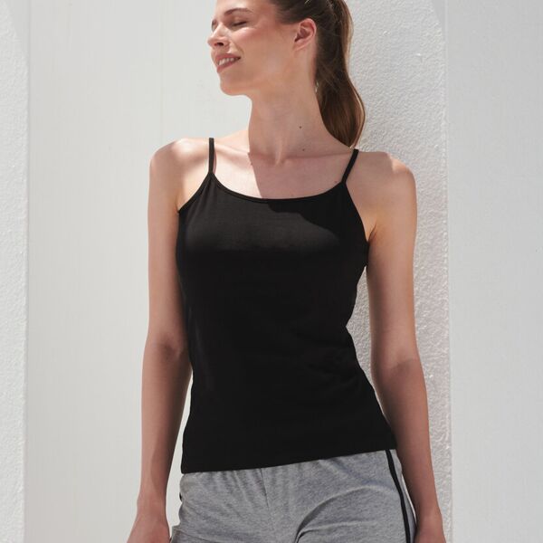 WOMENS feel-good stretch spaghetti vest Thumbnail